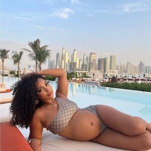 BrownGG Gucci STRETCH JERSEY SWIMSUIT small -Xl